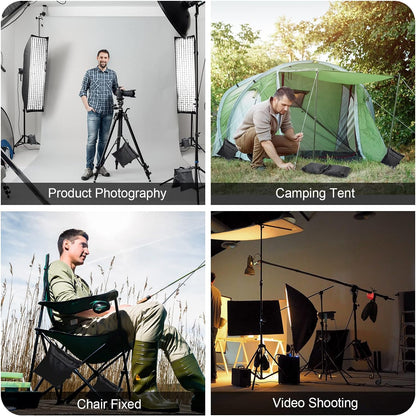 12 Packs Photography Weight Bags Photo Studio Filled Weight Bag Empty Heavy Sandbag Set for Photography Tripod Stand Light Stand Sports Outdoor Photo Video Studio Boom Brackets (Black)