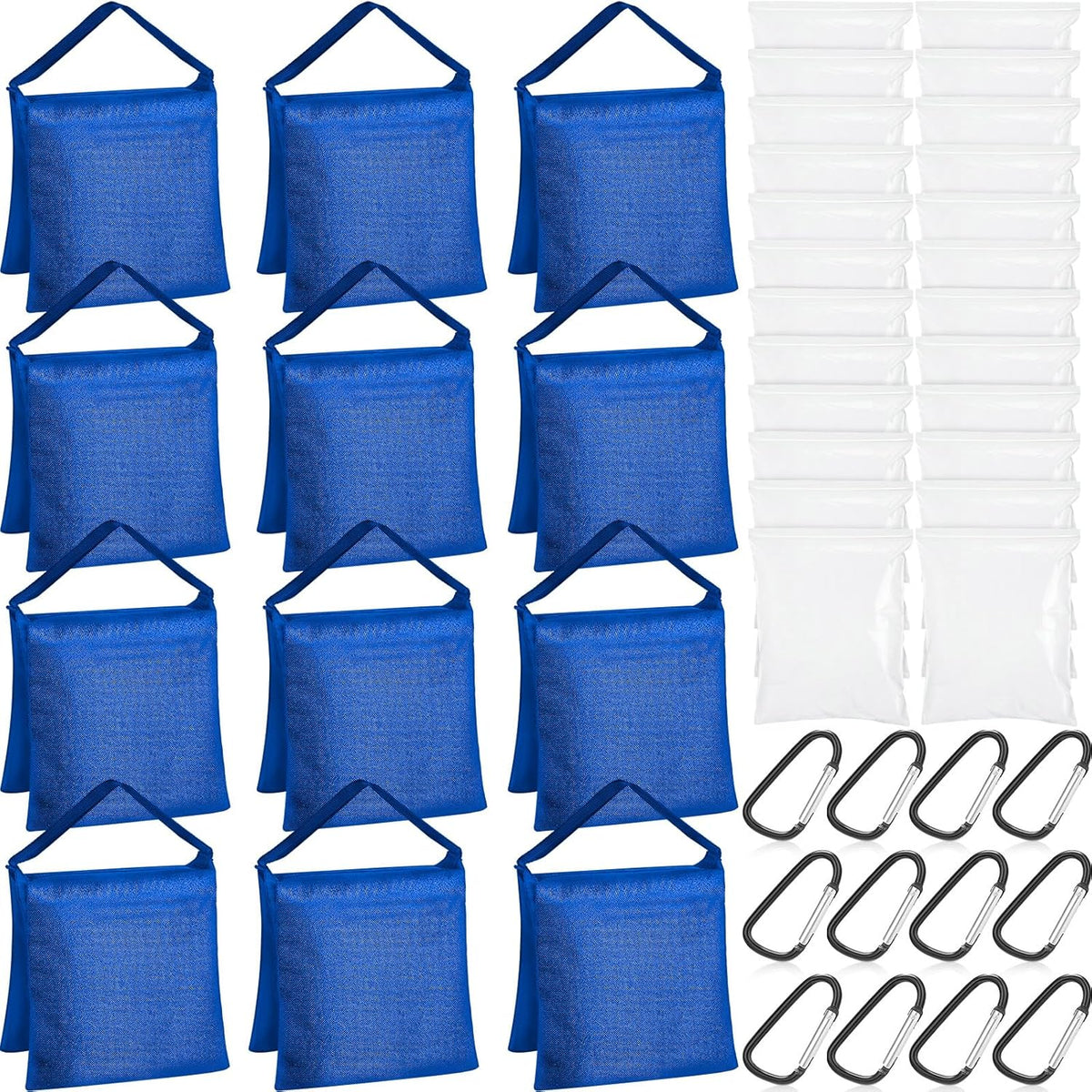 12 Packs Photography Weight Bags Photo Studio Filled Weight Bag Empty Heavy Sandbag Set for Photography Tripod Stand Light Stand Sports Outdoor Photo Video Studio Boom Brackets (Black)