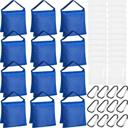 12 Packs Photography Weight Bags Photo Studio Filled Weight Bag Empty Heavy Sandbag Set for Photography Tripod Stand Light Stand Sports Outdoor Photo Video Studio Boom Brackets (Black)