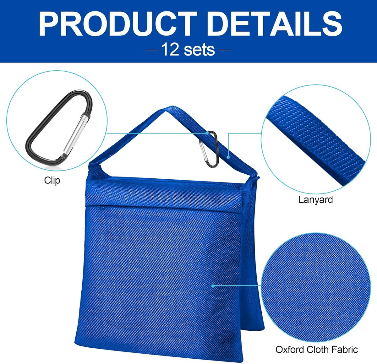 12 Packs Photography Weight Bags Photo Studio Filled Weight Bag Empty Heavy Sandbag Set for Photography Tripod Stand Light Stand Sports Outdoor Photo Video Studio Boom Brackets (Black)