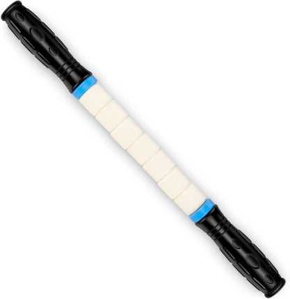 Portable Massage Roller Stick the Ultimate Muscle Roller 17 Inches Recommended By Physical Therapists Promotes Recovery Fast Relief for Cramps Soreness Tight Muscles-White