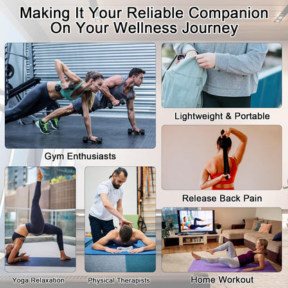 Portable Massage Roller Stick the Ultimate Muscle Roller 17 Inches Recommended By Physical Therapists Promotes Recovery Fast Relief for Cramps Soreness Tight Muscles-White