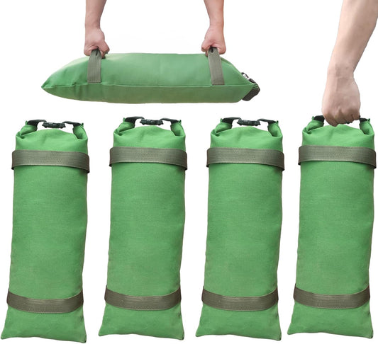 4 Pack Thick Canvas Flood Sandbags w/Handles Convenient for Flood Control