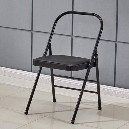 Portable Foldable Yoga Chair,Iyengar Yoga Chair,PU Leather,Front and Rear Beam Design,Backless Yoga Chair,Pilates Yoga Chair,Yoga Inversion Chair,Black