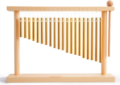 20 Note Chime Wind Chime 20 Bars Instrument Percussion with Mallet (Gold)