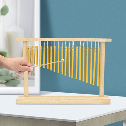 20 Note Chime Wind Chime 20 Bars Instrument Percussion with Mallet (Gold)