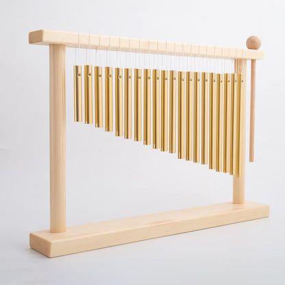 20 Note Chime Wind Chime 20 Bars Instrument Percussion with Mallet (Gold)