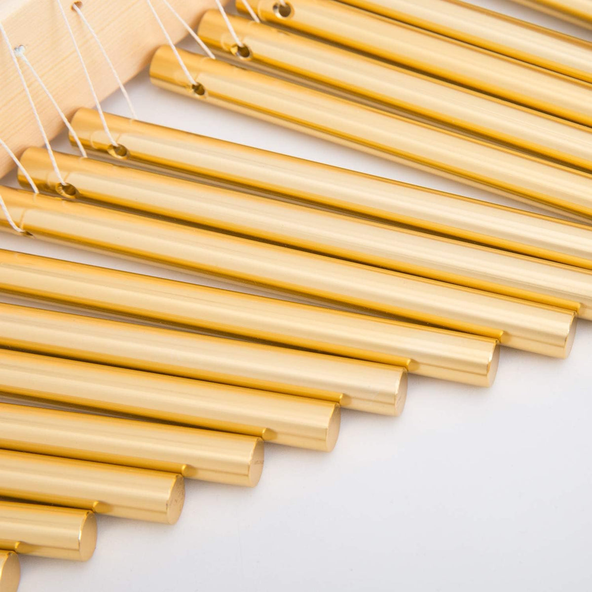20 Note Chime Wind Chime 20 Bars Instrument Percussion with Mallet (Gold)