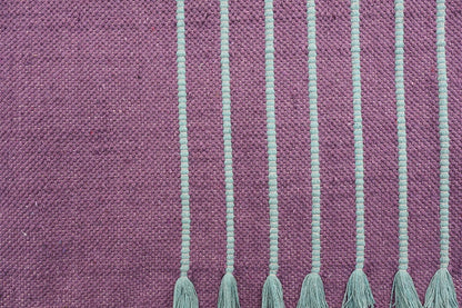 Cotton Organic Yoga Mat - Eco-Friendly Hand-Woven Rug - Handloom Foldable Yoga Mat for Everyday Fitness Maditation Rug - (24”x72”)