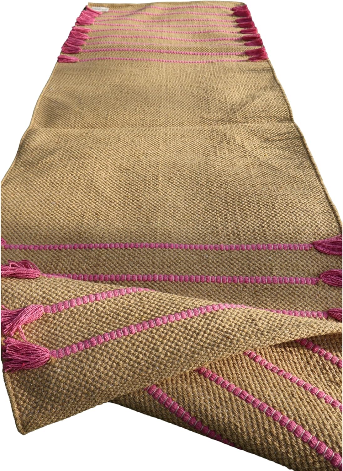 Cotton Organic Yoga Mat - Eco-Friendly Hand-Woven Rug - Handloom Foldable Yoga Mat for Everyday Fitness Maditation Rug - (24”x72”)