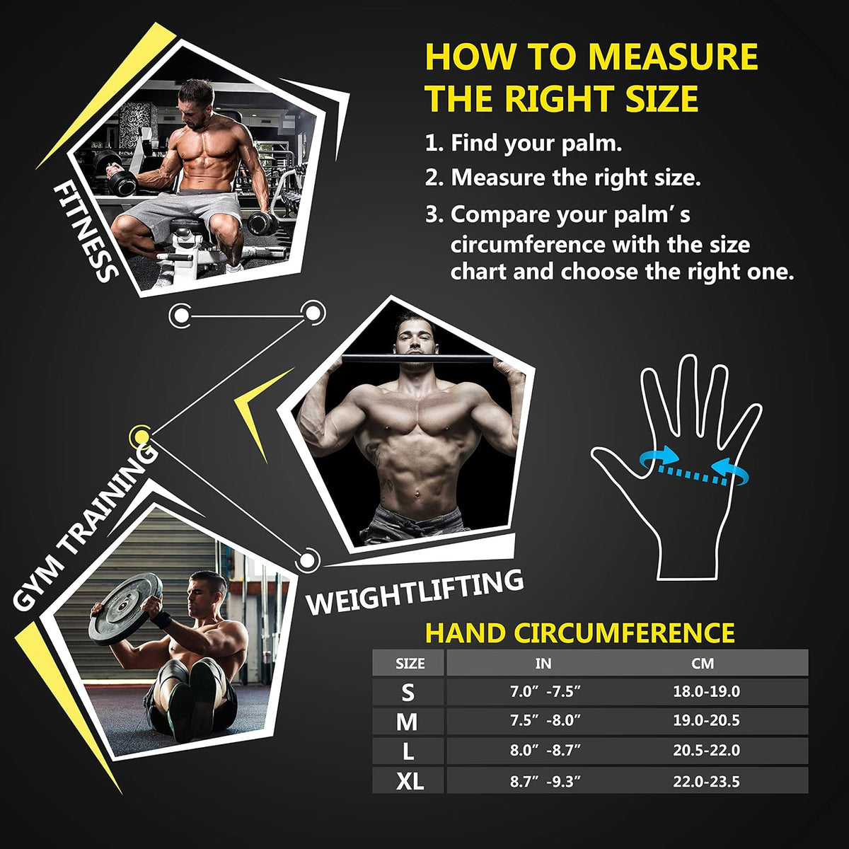 Ventilated Weight Lifting Gym Workout Gloves with Wrist Wrap Support for Men & Women, Full Palm Protection, for Weightlifting, Training, Fitness, Hanging, Pull ups