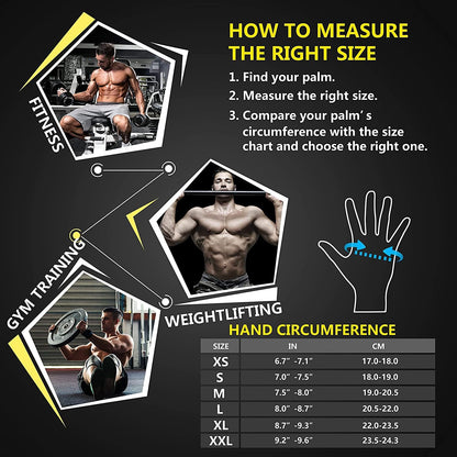 Ventilated Weight Lifting Gym Workout Gloves with Wrist Wrap Support for Men & Women, Full Palm Protection, for Weightlifting, Training, Fitness, Hanging, Pull ups