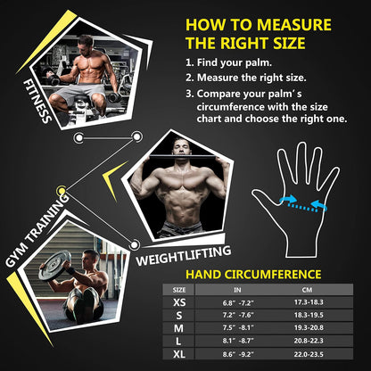 Ventilated Weight Lifting Gym Workout Gloves with Wrist Wrap Support for Men & Women, Full Palm Protection, for Weightlifting, Training, Fitness, Hanging, Pull ups