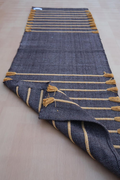Jaipur Art & Rugs Cotton Yoga Rug - Eco-Friendly Hand-Woven Thick Mat (24”x72”x5mm) for Everyday Fitness at Home - Comfortable & Extra-Long - Colors A
