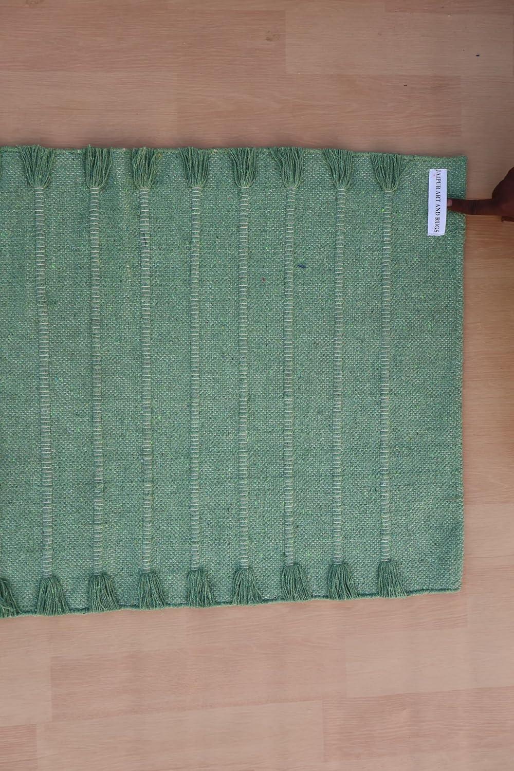 Jaipur Art & Rugs Cotton Yoga Rug - Eco-Friendly Hand-Woven Thick Mat (24”x72”x5mm) for Everyday Fitness at Home - Comfortable & Extra-Long - Colors A