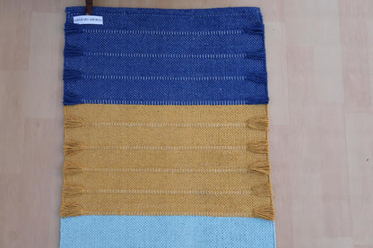 Jaipur Art & Rugs Cotton Yoga Rug - Eco-Friendly Hand-Woven Thick Mat (24”x72”x5mm) for Everyday Fitness at Home - Comfortable & Extra-Long - Colors A