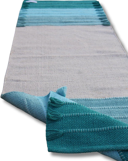 Jaipur Art & Rugs Cotton Yoga Rug - Eco-Friendly Hand-Woven Thick Mat (24”x72”x5mm) for Everyday Fitness at Home - Comfortable & Extra-Long - Colors A