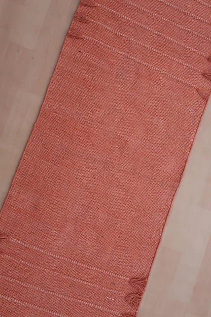 Jaipur Art & Rugs Cotton Yoga Rug - Eco-Friendly Hand-Woven Thick Mat (24”x72”x5mm) for Everyday Fitness at Home - Comfortable & Extra-Long - Colors A