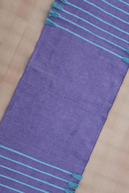 Jaipur Art & Rugs Cotton Yoga Rug - Eco-Friendly Hand-Woven Thick Mat (24”x72”x5mm) for Everyday Fitness at Home - Comfortable & Extra-Long - Colors A