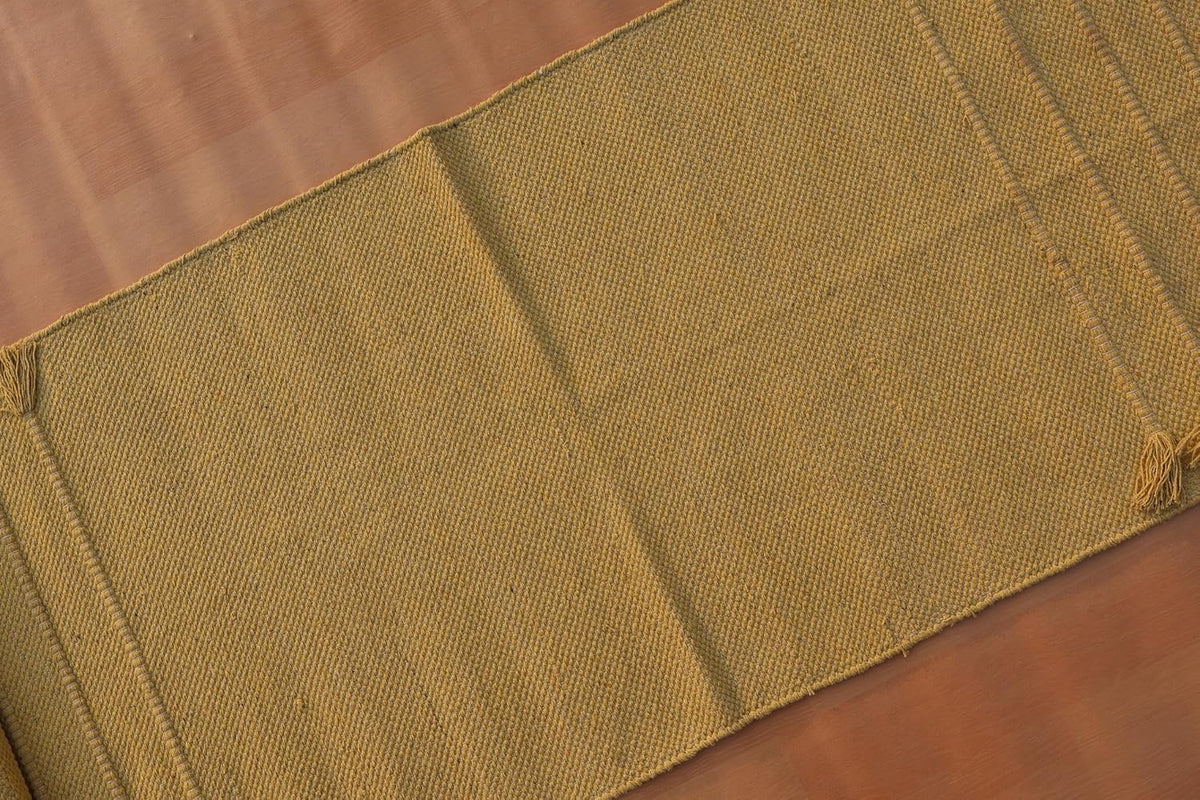 Jaipur Art & Rugs Cotton Yoga Rug - Eco-Friendly Hand-Woven Thick Mat (24”x72”x5mm) for Everyday Fitness at Home - Comfortable & Extra-Long - Colors A