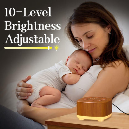 White Noise Sound Machine 30 Soothing Sounds with 32 Volume Control 12 Night Light 5 Timers Portable Sleep Machine for Travel Powered by AC or USB Sleep Therapy for Baby Kids Adults (White)