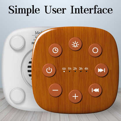 White Noise Sound Machine 30 Soothing Sounds with 32 Volume Control 12 Night Light 5 Timers Portable Sleep Machine for Travel Powered by AC or USB Sleep Therapy for Baby Kids Adults (White)