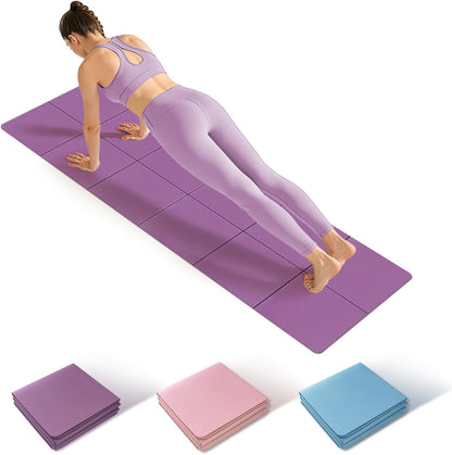Foldable Yoga Mat Thick Non-Slip Exercise Mat