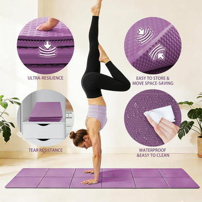 Foldable Yoga Mat Thick Non-Slip Exercise Mat