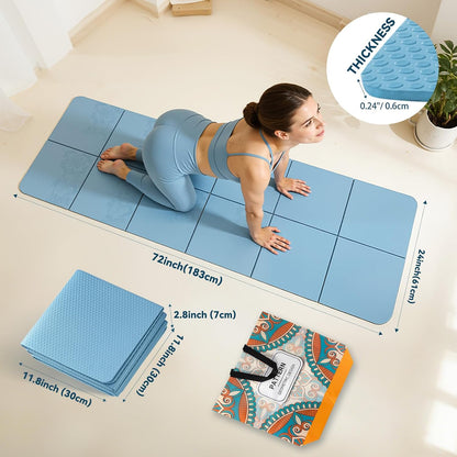Foldable Yoga Mat Thick Non-Slip Exercise Mat