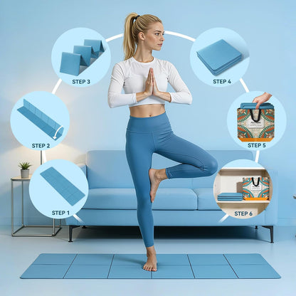 Foldable Yoga Mat Thick Non-Slip Exercise Mat