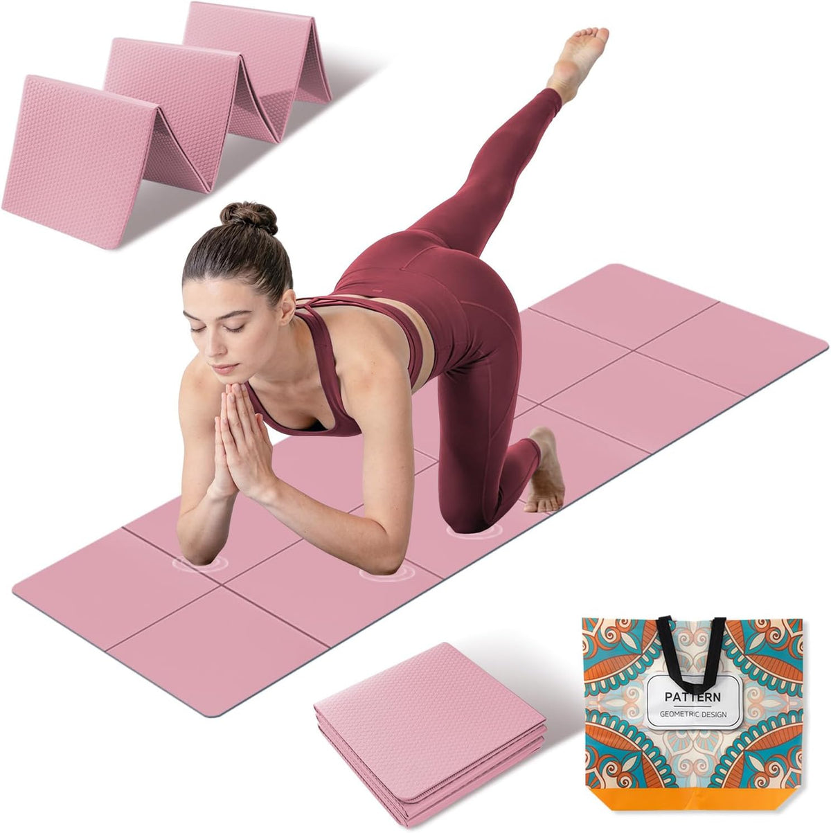 Foldable Yoga Mat Thick Non-Slip Exercise Mat