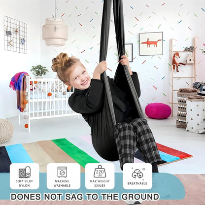 Sensory Swing for Kids & Adult, Indoor Outdoor Cuddle Hammock Chair