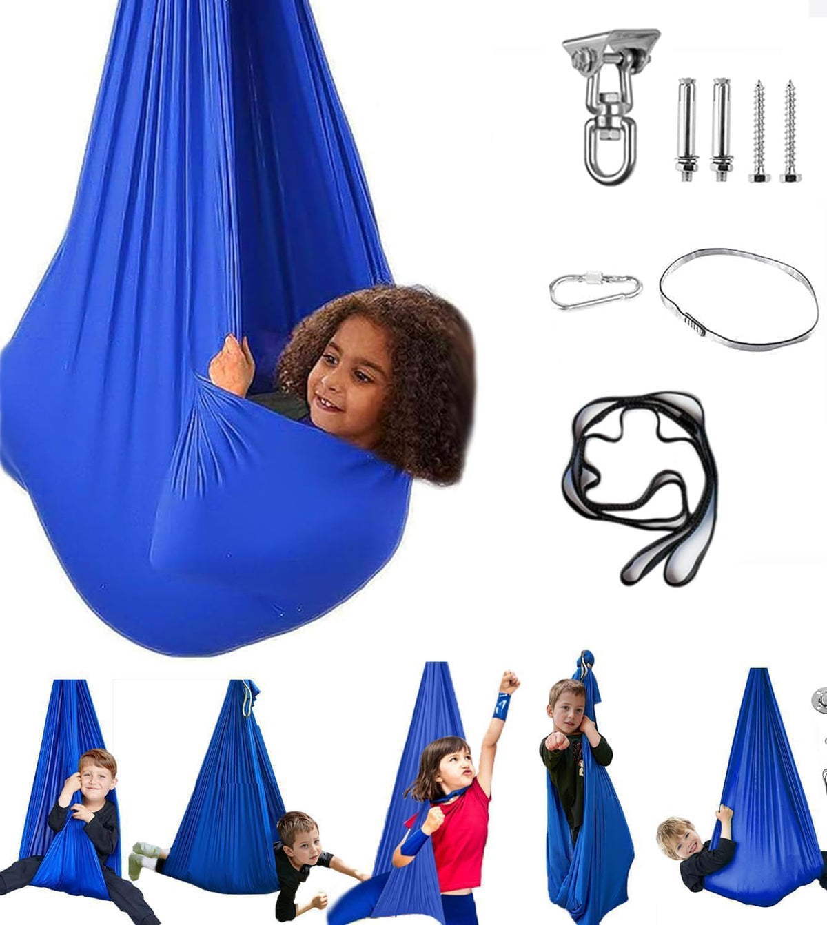 Sensory Swing for Kids & Adult, Indoor Outdoor Cuddle Hammock Chair