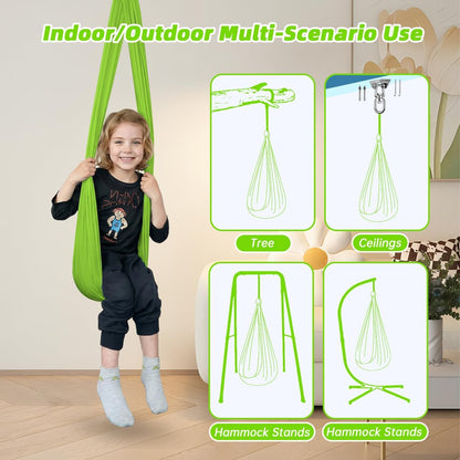 Sensory Swing for Kids & Adult, Indoor Outdoor Cuddle Hammock Chair