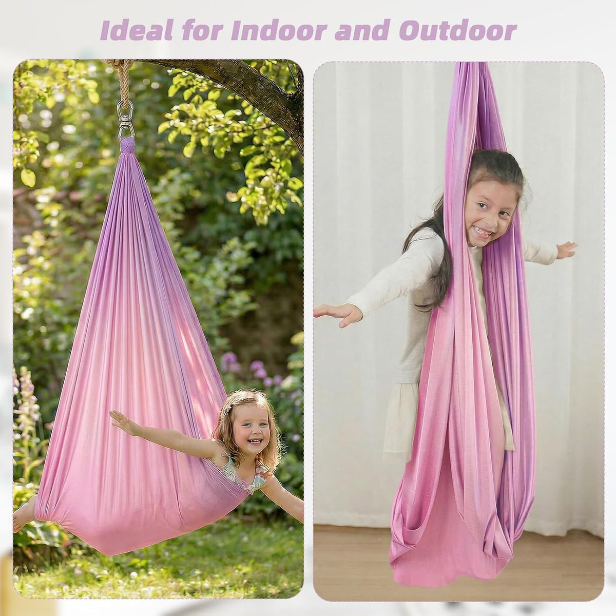 Sensory Swing for Kids & Adult, Indoor Outdoor Cuddle Hammock Chair