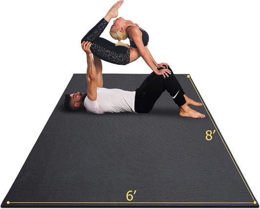 Large Yoga Mat 12'x6'/10'x6'/6'x8'(7mm)
