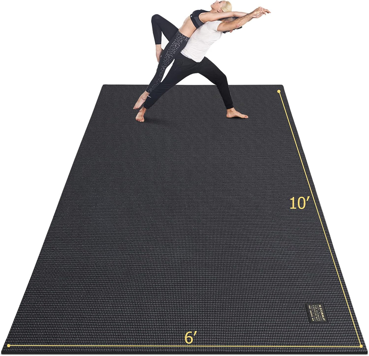 Large Yoga Mat 12'x6'/10'x6'/6'x8'(7mm)