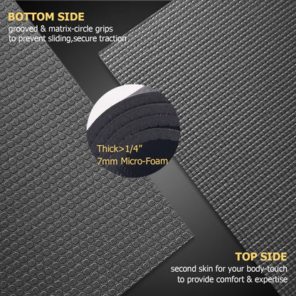 Large Yoga Mat 12'x6'/10'x6'/6'x8'(7mm)