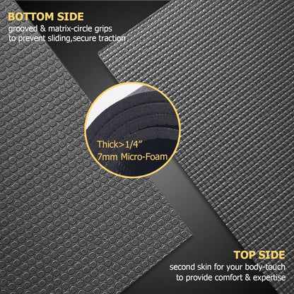 Large Yoga Mat 12'x6'/10'x6'/6'x8'(7mm)