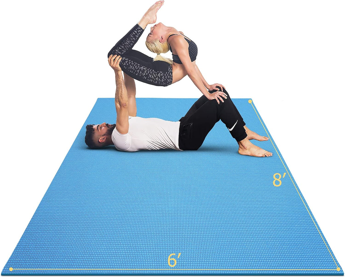 Large Yoga Mat 12'x6'/10'x6'/6'x8'(7mm)