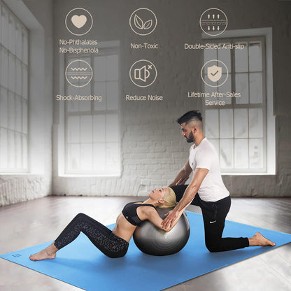 Large Yoga Mat 12'x6'/10'x6'/6'x8'(7mm)
