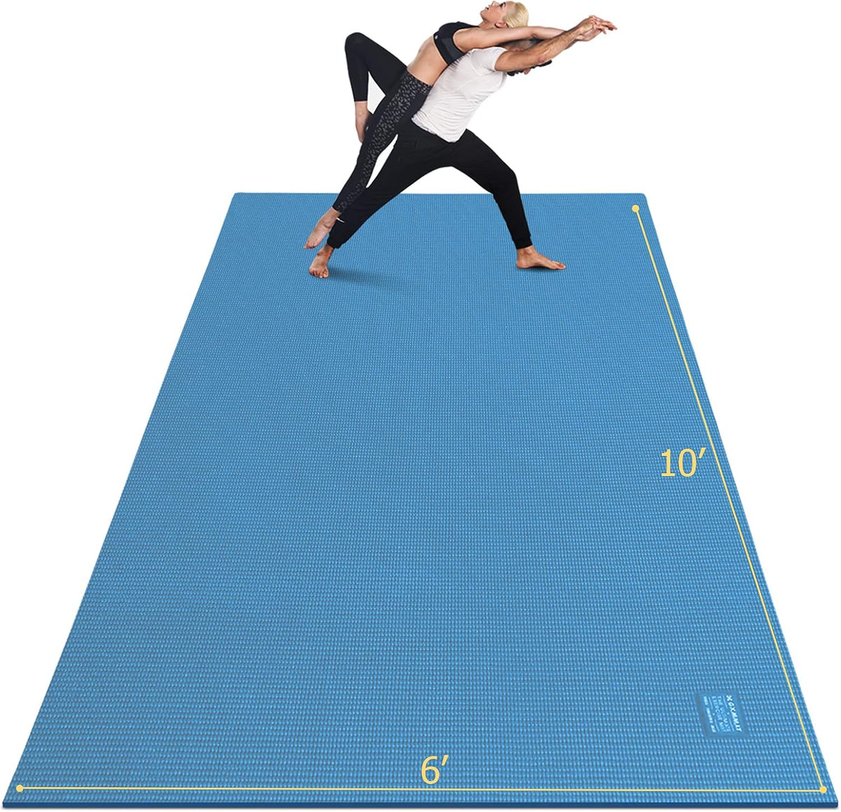 Large Yoga Mat 12'x6'/10'x6'/6'x8'(7mm)