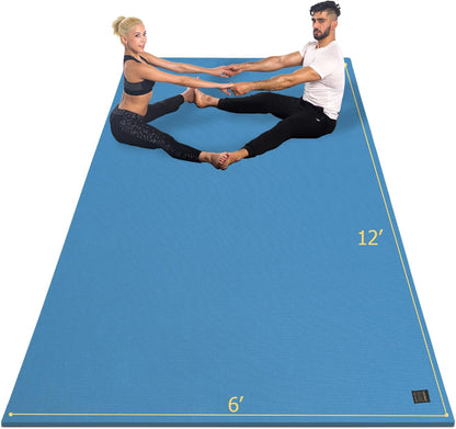Large Yoga Mat 12'x6'/10'x6'/6'x8'(7mm)