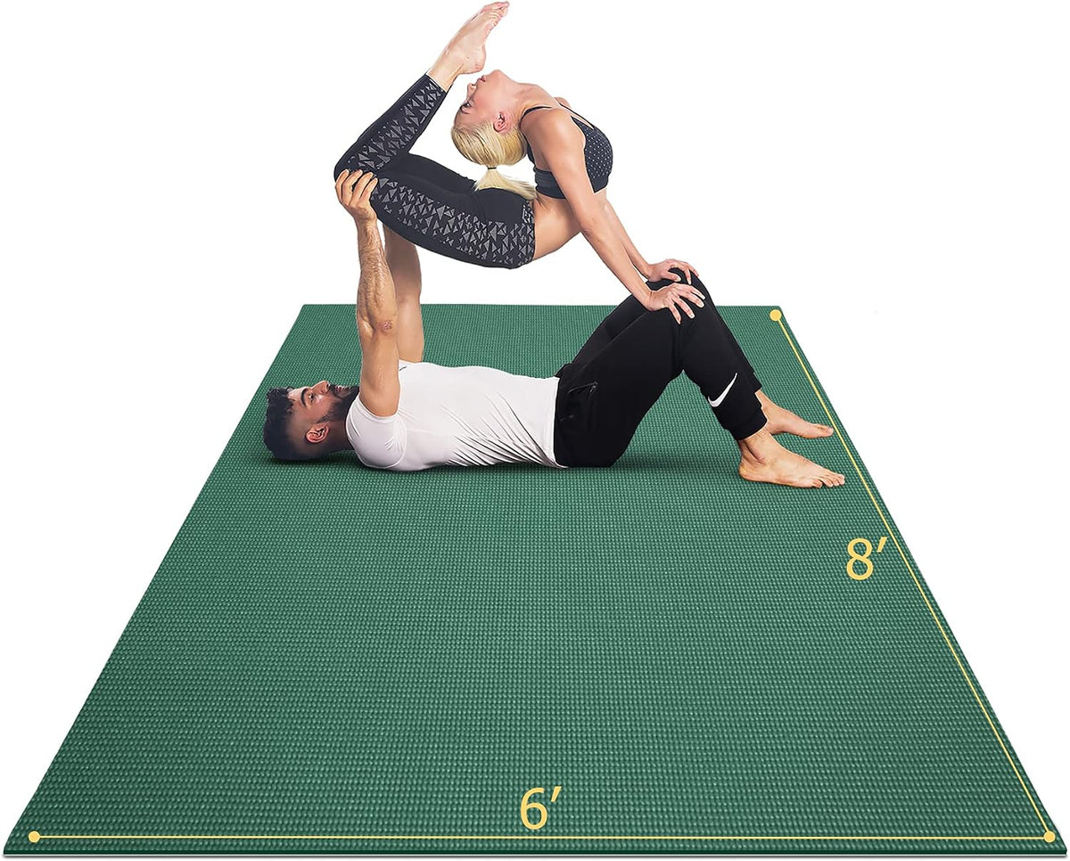 Large Yoga Mat 12'x6'/10'x6'/6'x8'(7mm)