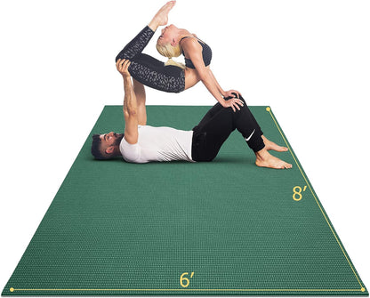 Large Yoga Mat 12'x6'/10'x6'/6'x8'(7mm)