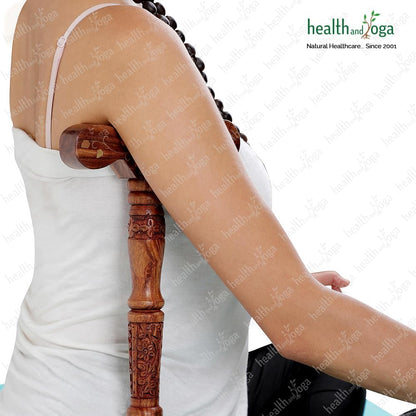 HealthAndYoga™ Yoga Danda - Wooden Staff - for Improved Breath Flow in Nostrils and for Yoga Practices