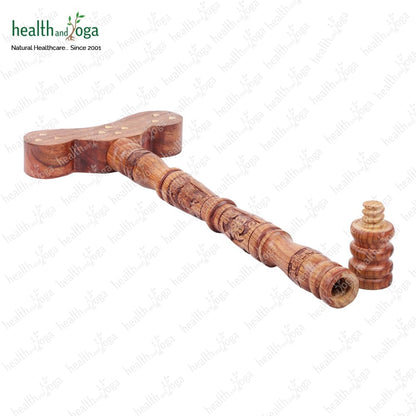 HealthAndYoga™ Yoga Danda - Wooden Staff - for Improved Breath Flow in Nostrils and for Yoga Practices