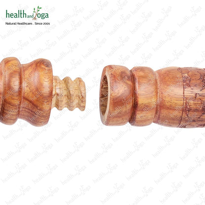 HealthAndYoga™ Yoga Danda - Wooden Staff - for Improved Breath Flow in Nostrils and for Yoga Practices
