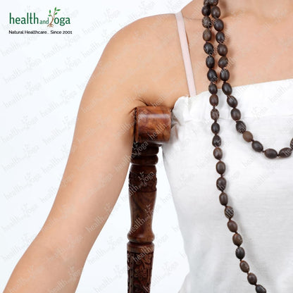 HealthAndYoga™ Yoga Danda - Wooden Staff - for Improved Breath Flow in Nostrils and for Yoga Practices