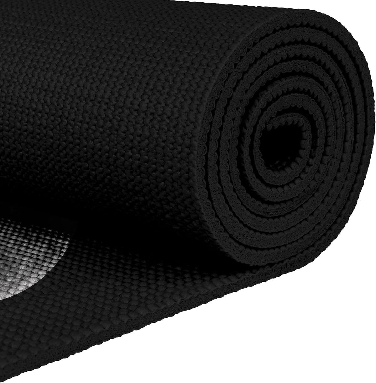 Pismo Yoga Mat w/Nylon Strap for Men & Women - Non Slip Exercise Mat for Yoga, Pilates, Stretching, Floor & Fitness Workouts, .5mm Thick, Easy to Clean